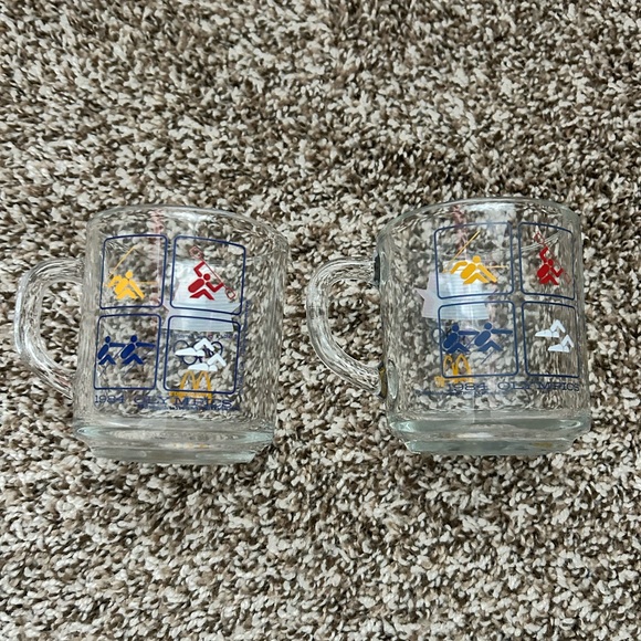 Vintage 1984 McDonalds Los Angeles Olympic Glass Coffee Mug -Set of 2 - Picture 3 of 8